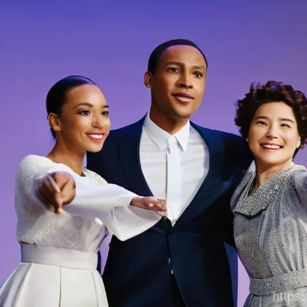 연극배우로서 팀워크의 중요성 - **Image Prompt 1: Harmonious On-Stage Ensemble**
A dynamic shot of three diverse theatrical acto...