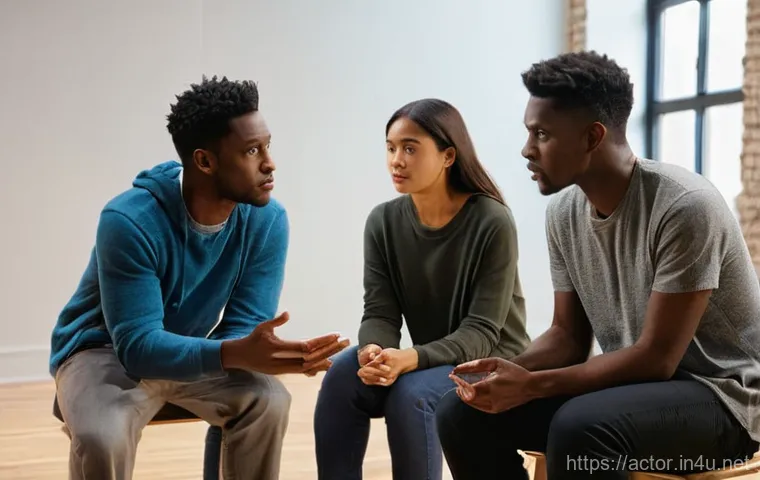 연극배우의 창작적 협업 경험 - **Prompt 1: The First Read-Through - A Study of Emerging Connection**
"A diverse group of five a...