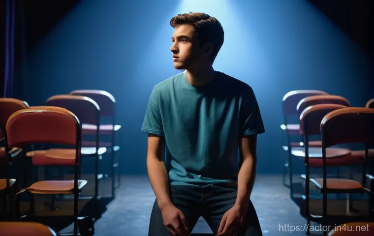 연극배우의 장르별 연기 도전 - A seasoned female actress, in her late 50s, with an expressive and wise face, stands confidently. Ar...